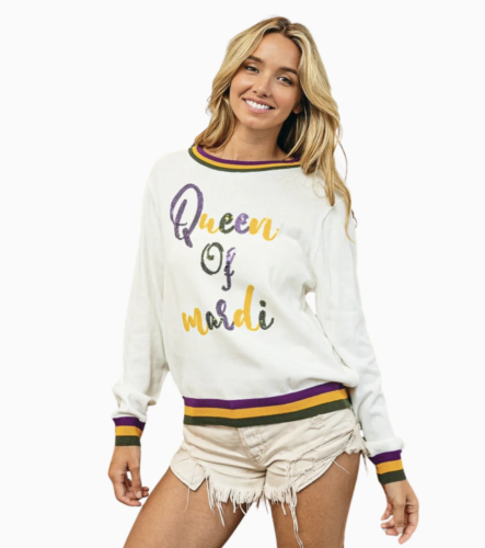 Queen of mardi sweatshirt from mardi gras apparel